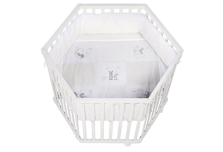 roba® Laufgitter 6-eckig, Laufstall inkl. Schutzeinlage mit Nestchen günstig online kaufen