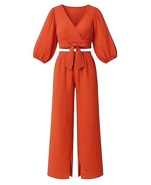 WENOR Crop-Top Set Damen Musselin-Zweiteiler mit günstig online kaufen