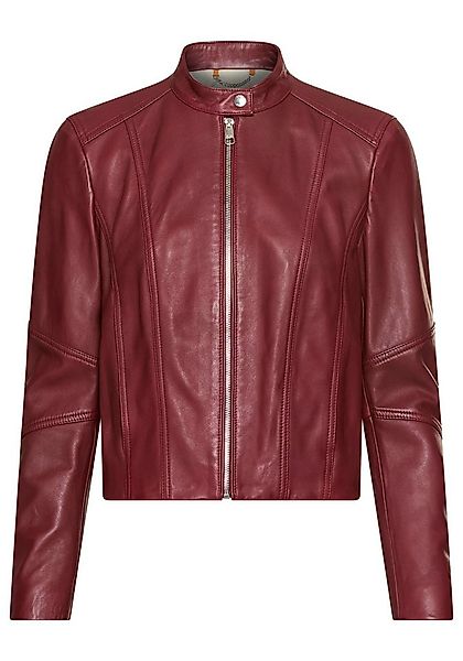 BOSS ORANGE Lederjacke Saleste Premium Damenmode aus fein genarbtem Leder günstig online kaufen