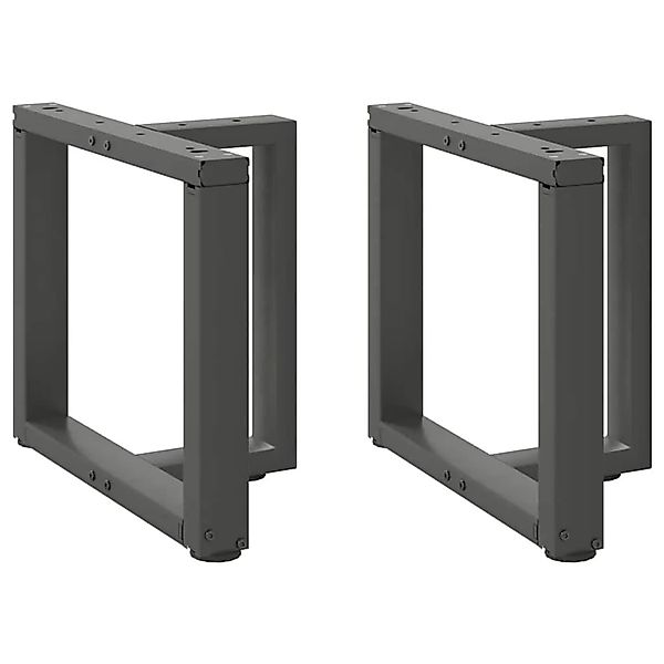 vidaXL Couchtischbeine T-Form 2 Stk Anthrazit 50x25x42-43 cm Stahl 4013030 günstig online kaufen