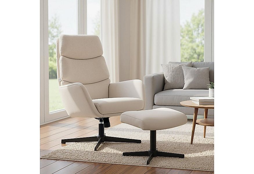 HOMCOM Relaxsessel mit hoher Rückenlehne, Leinenoptik (Fernsehsessel, 2-St. günstig online kaufen