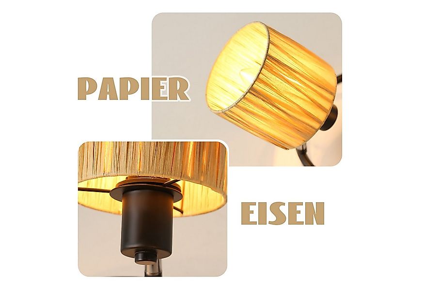 Nettlife Deckenstrahler Vintage Papier E14 1/2/3/4 Flammig 350°Schwenkbar D günstig online kaufen