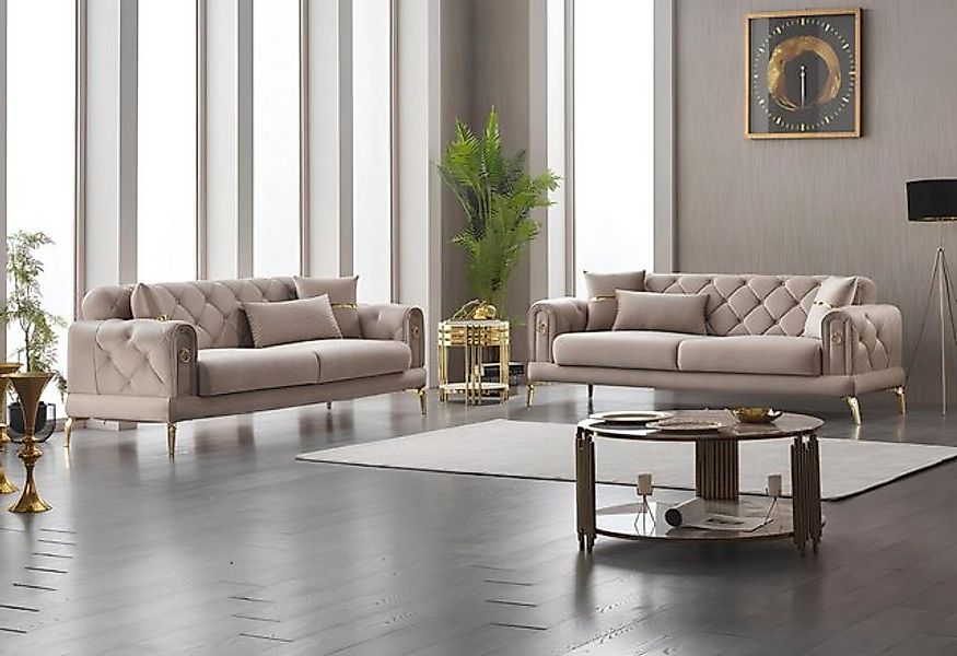 JVmoebel Sofa Gruppe Polstersofa Stoffsofa Couch Dreisitzer Sofa 3 Sitzer B günstig online kaufen