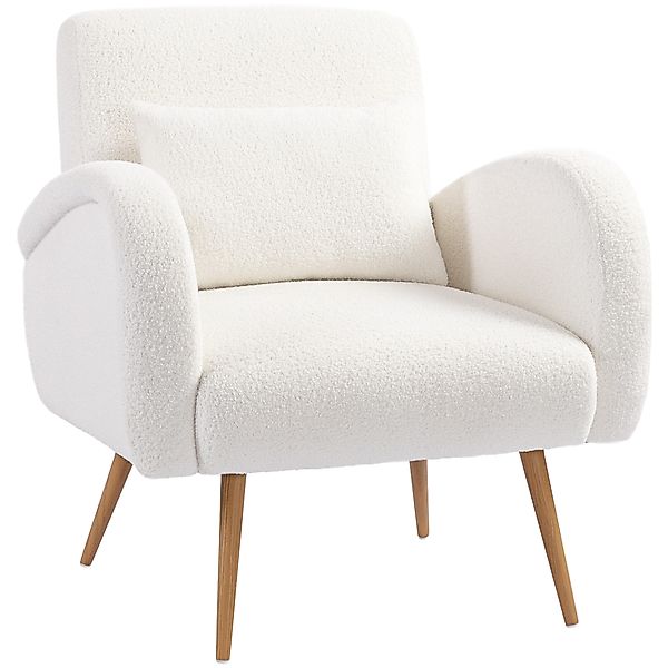 HOMCOM Sessel gepolsterter Loungesessel mit Armlehnen, Lendenkissen, Lesese günstig online kaufen