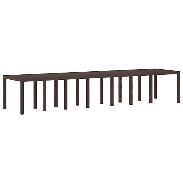 vidaXL Gartentisch Braun 400x100x73 cm Poly Rattan 3378529 günstig online kaufen