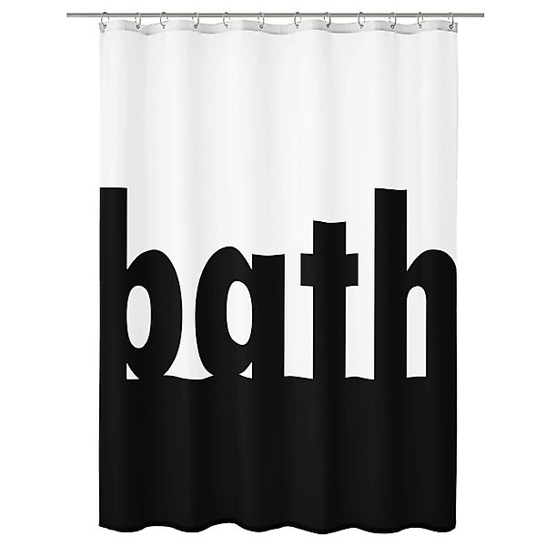 Kleine Wolke Duschvorhang Bath 180 cm x 200 cm Schwarz-Weiß günstig online kaufen