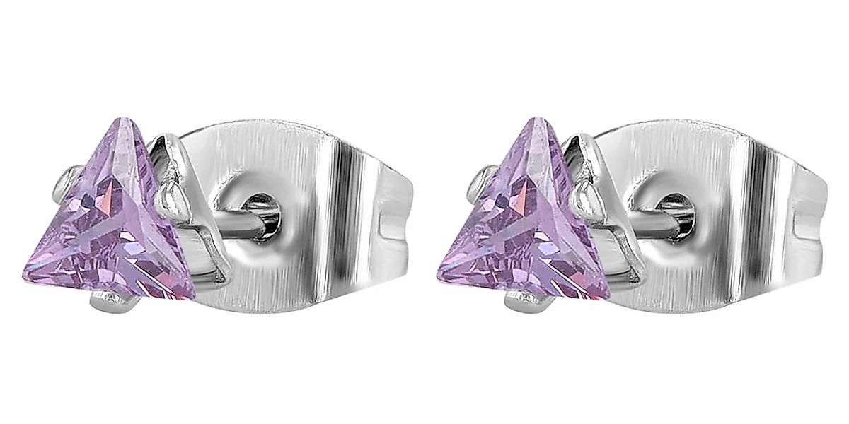 Adelia´s Paar Ohrhänger "Damen Ohrringe – Ohrstecker aus Edelstahl mit Zirk günstig online kaufen