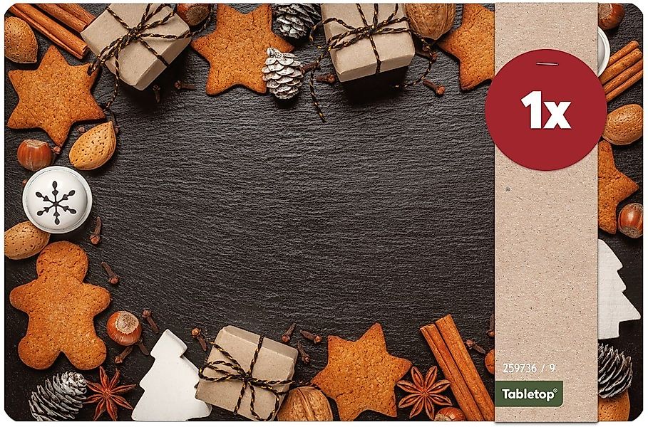 matches21 HOME & HOBBY Platzset Tischset Lebkuchen Gewürze Schiefer Tischun günstig online kaufen