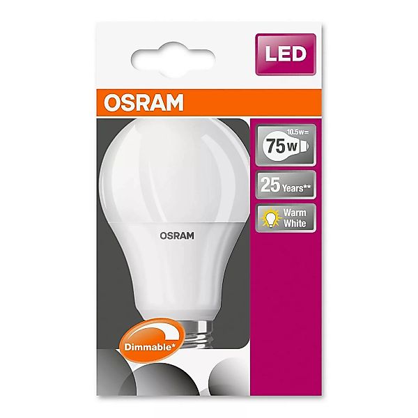 OSRAM LED-Lampe E27 10,5W 827 Superstar, dimmbar günstig online kaufen