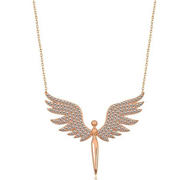 Einzelstück Kette mit Anhänger Schutzengel Halskette 925 Sterling Silber I günstig online kaufen