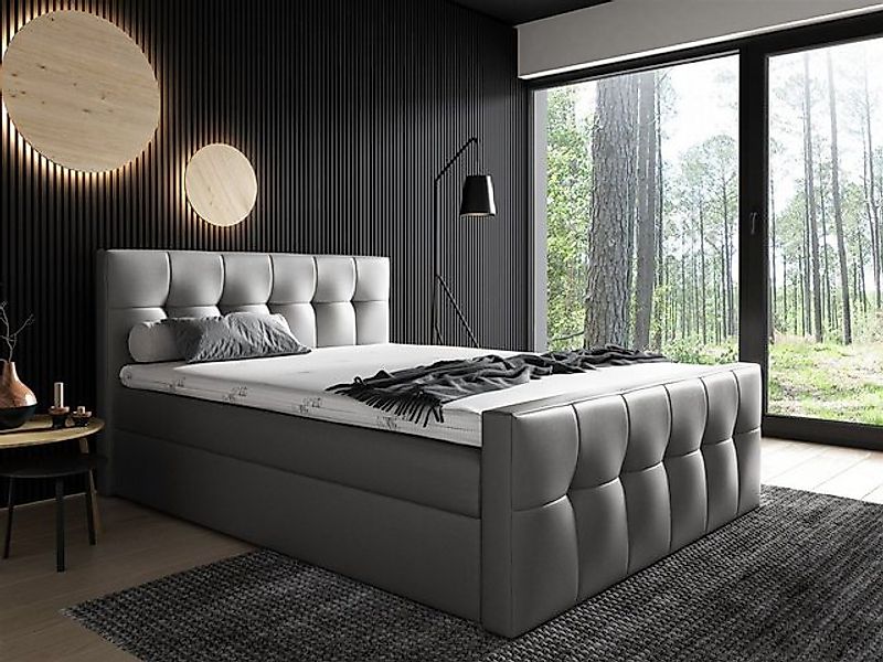 Fun Möbel Boxspringbett Boxspringbett Schlafzimmerbett OWEN in Kunstleder i günstig online kaufen