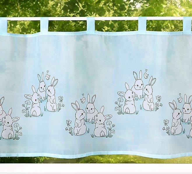 Weckbrodt Scheibengardine »Linus« Schlaufen 1 Stk. tlg. Bistro, Voile, bedr günstig online kaufen