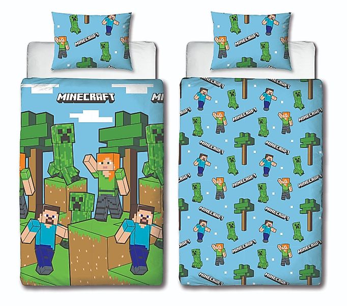 Minecraft Jugendbettwäsche Minecraft Wendebettwäsche 140x200 cm für Gamer Z günstig online kaufen