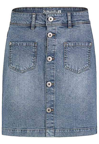 SUBLEVEL Sommerrock mit Knopfleiste und aufgesetzten günstig online kaufen