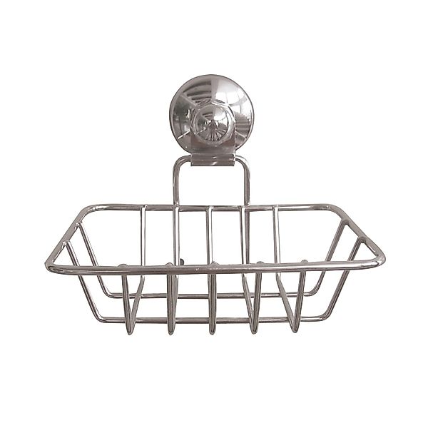 MSV Seifenablage Super Ventouses Chromstahl 14 cm x 11,7 cm x 11,5 cm Silbe günstig online kaufen