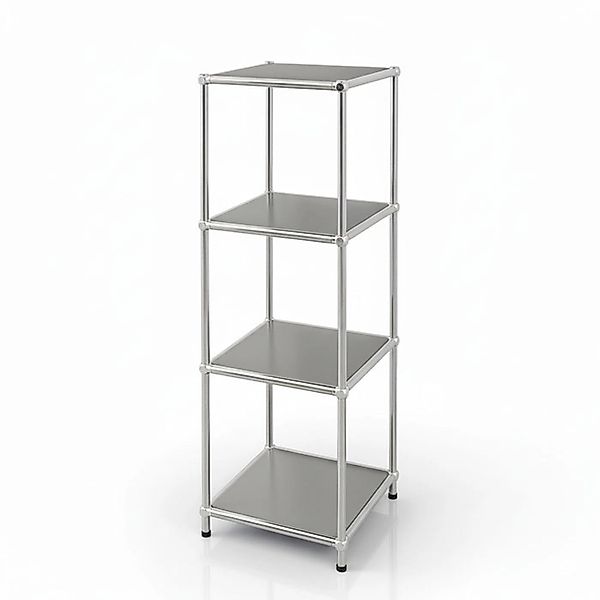 Floordirekt Metallregal Concept Epure MK-005 Verchromt 30 x 30 x 95 cm Grau günstig online kaufen