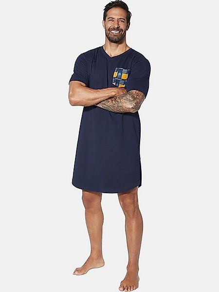 Jan Vanderstorm Pyjamaoberteil OENSKE mit karierter Brusttasche günstig online kaufen