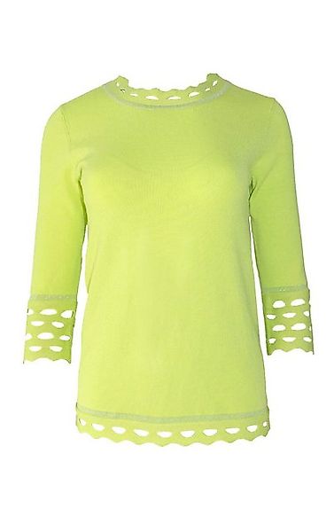 Passioni 3/4 Arm-Pullover Sommerpullover mit ausgestellten Cut Outs Unifarb günstig online kaufen