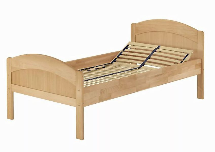 ERST-HOLZ Bett Hohes Holzbett Einzelbett 100x220 Buche natur Echtholzbett, günstig online kaufen