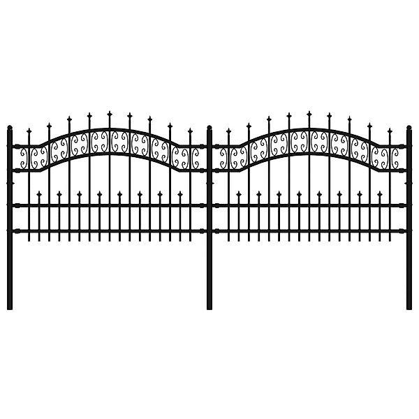 vidaXL Gartenzaun Gartenzaun mit Speerspitze Schwarz günstig online kaufen