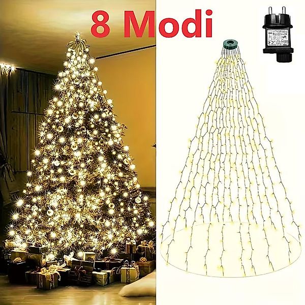 Montegoni LED-Lichterkette 2m 280 LEDs Christbaumbeleuchtung mit Ring, 8 St günstig online kaufen