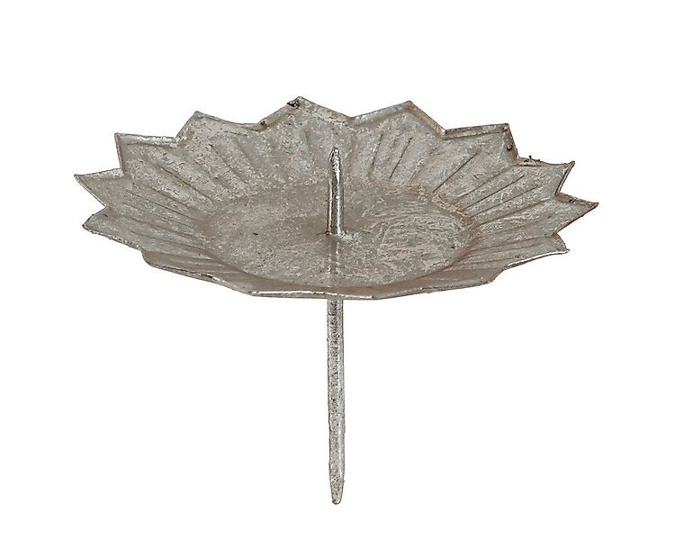 Viana Kerzenhalter Kerzenhalter Steckdorn Stumpenkerzen Silber 11cm Set 4 S günstig online kaufen