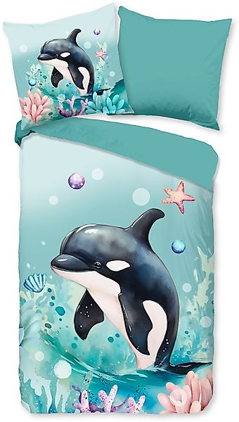 PURE luxury collection Kinderbettwäsche »Splash«, Mikrofaser, 135x200, 2 Te günstig online kaufen