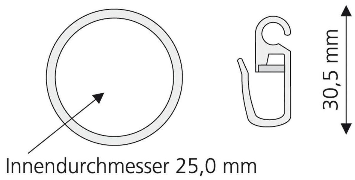 Liedeco Gardinenring für Gardinenstangen Ø 16 mm günstig online kaufen