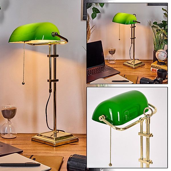 hofstein Tischleuchte Tischlampe aus Metall/Glas in günstig online kaufen
