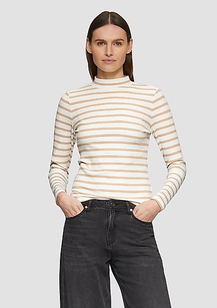 s.Oliver Langarmshirt Langarmshirt mit Rippstruktur und günstig online kaufen