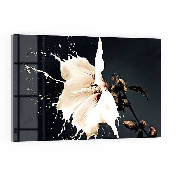 DEQORI Glasbild 'Milchige Blüte', 'Milchige Blüte', günstig online kaufen