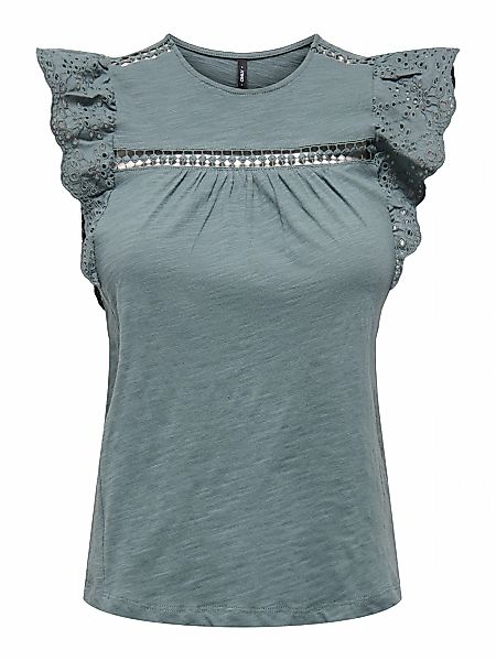 ONLY Kurzarmshirt "ONLLEA S/L FRILL MIX TOP JRS" günstig online kaufen