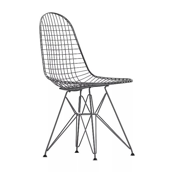 Vitra - Wire Chair DKR Stuhl - dunkelgrau/pulverbeschichtet/Eiffelturmgeste günstig online kaufen
