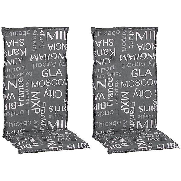 Beo Sitzauflage Hochlehner Bellona 2er-Set grau günstig online kaufen