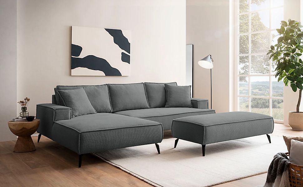 Home affaire Sitzgruppe "TVINNU, Polsterecke L-Form, Schlaffunktion, mit Ho günstig online kaufen