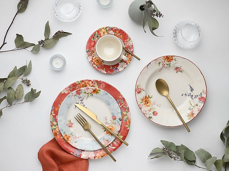CreaTable Kombiservice »Geschirr-Set Crimson«, (Set, 16 tlg., Kaffeeservice günstig online kaufen