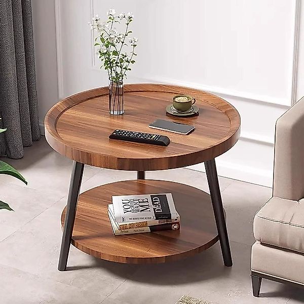 LuxusKollektion Beistelltisch Beistelltisch Holz Rund mit günstig online kaufen