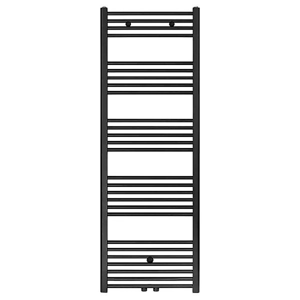 Belrad Badheizkörper Mittelanschluss Schwarz Matt Gebürstet 1600 X 600 HxB günstig online kaufen