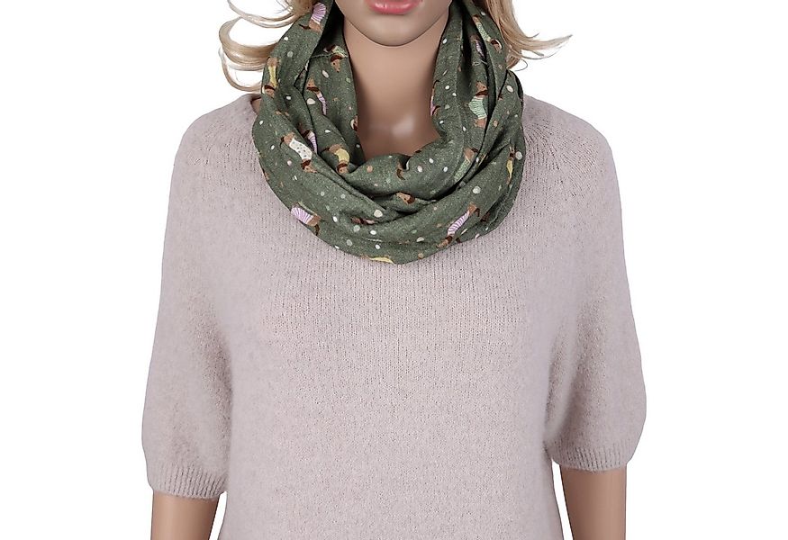 MIRROSI Loop Damen Schal aus Musellin, Made in Italy 70x20cm, Dackel, Schla günstig online kaufen