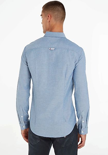 Tommy Jeans Langarmhemd "TJM Slim Stretch Oxford Shirt", mit Flaglabel auf günstig online kaufen