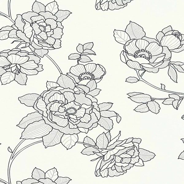 Erismann Vlies Tapete Kollektion Black & White 540310 Blumen günstig online kaufen