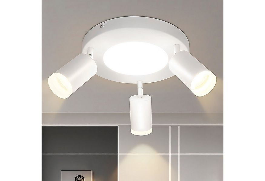 ZMH Deckenstrahler 3 Flammig Schwarz/Weiß GU10 Deckenlampe 20W 3000K für Fl günstig online kaufen