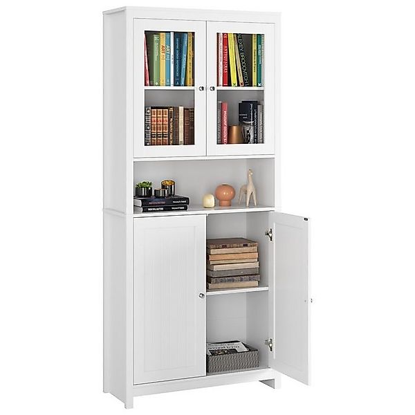 Homfa Hochschrank Vitrinenschrank, Bücherschrank, Buffetschrank mit günstig online kaufen