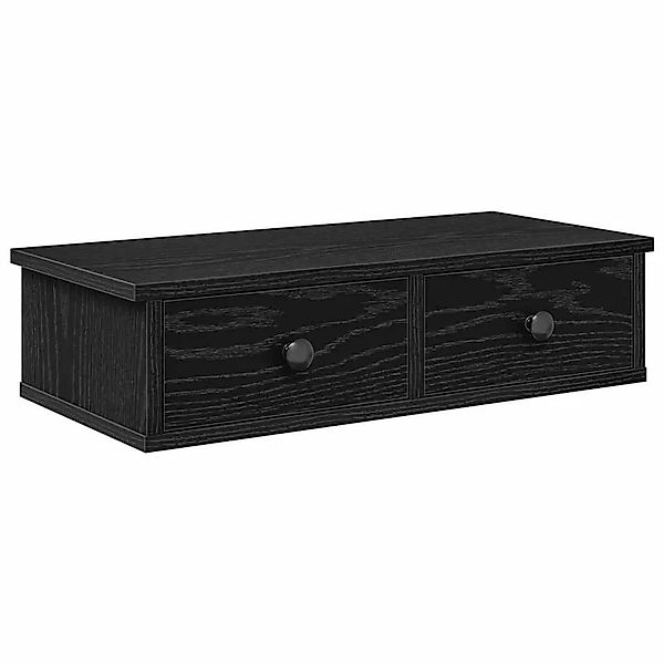 vidaXL Wandregal mit Schubladen Schwarz 60x28x15 cm Holzwerkstoff 859942 günstig online kaufen
