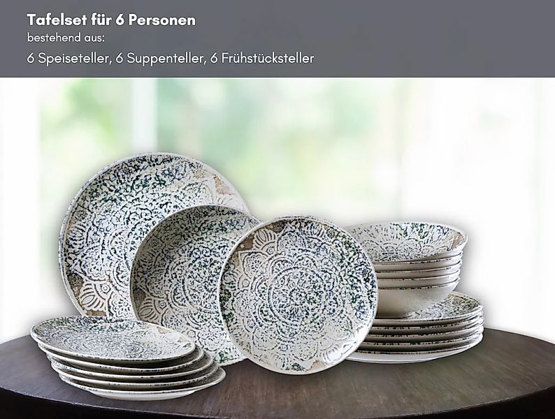 Ritzenhoff & Breker Tafelservice "Luig" keramische Digitaldrucktechnik günstig online kaufen