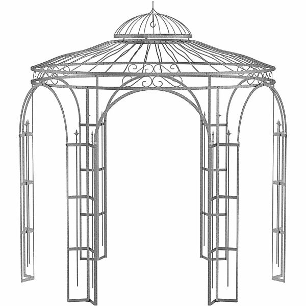 Eleo Pavillon Metall Milano 300 cm x Ø 290 cm Feuerverzinkt günstig online kaufen