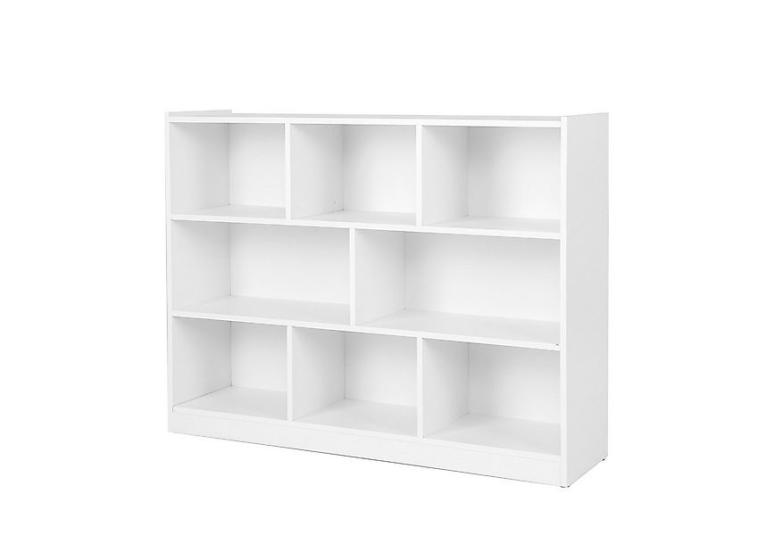 COSTWAY Kinderregal, mit 2 großen Fächern und 6 kleinen Fächern, 122x32x93c günstig online kaufen