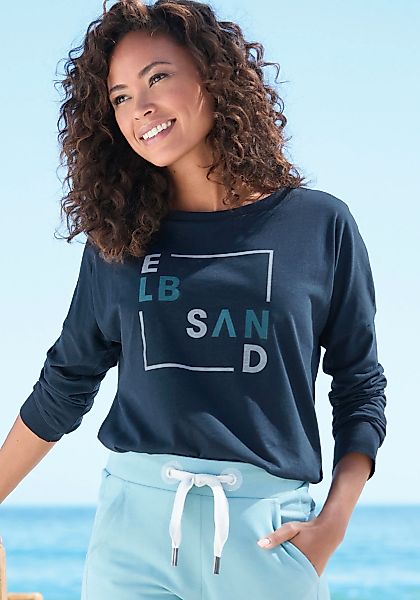 Elbsand Langarmshirt, mit Frontdruck, Longsleeve, lockerer Schnitt günstig online kaufen
