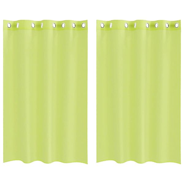 vidaXL Voile Vorhänge mit Ösen 2 Stk Apfelgrün 140x175 cm 4102054 günstig online kaufen
