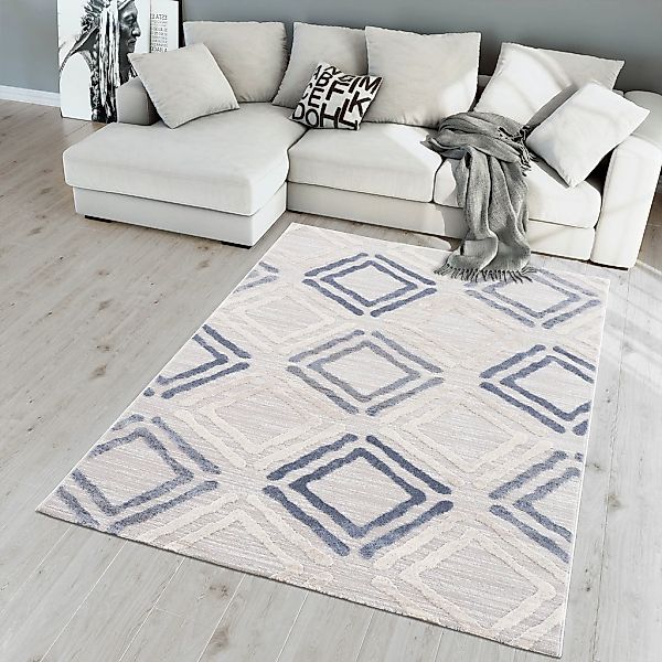 Sanat Teppich "Evra 7006" rechteckig 22 mm Höhe Wohnzimmer, Kurzflor, moder günstig online kaufen